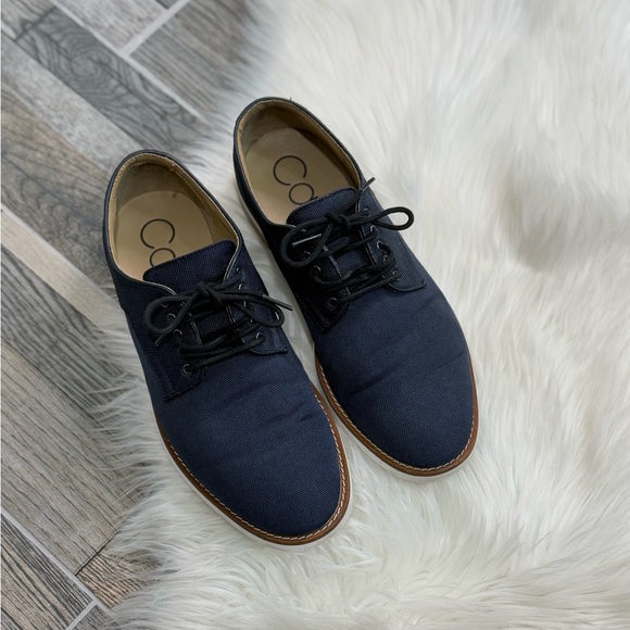 Calvin Klein Men's Aggussie Lace Up Casual Oxford in Navy Size 8 - Picture 2 of 9